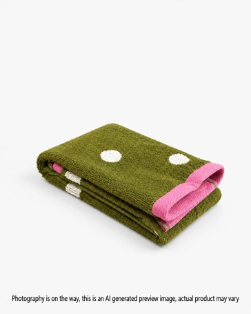 Senna Australian Cotton Polka Dot Hand Towel - Avocado