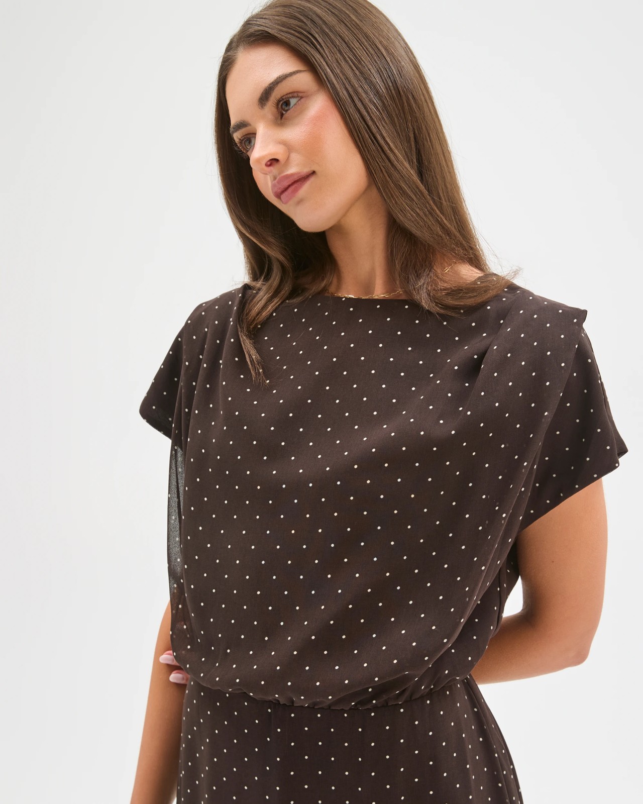 Petites Drape Front Midi Dress 3 of 5