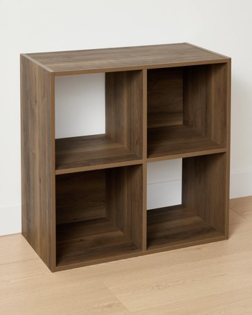 Anko Walnut Look 4 Cube Unit