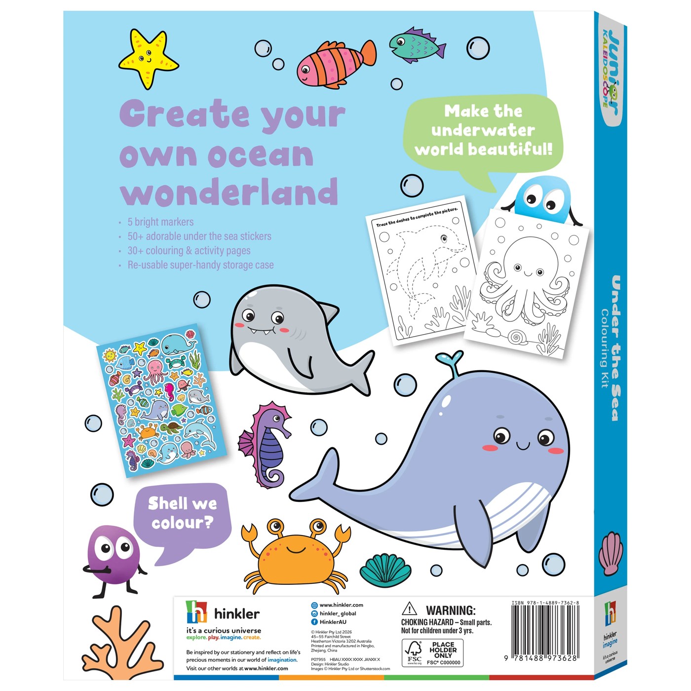 Junior Kaleidoscope Under the Sea Colouring Kit - Book 2 of 5