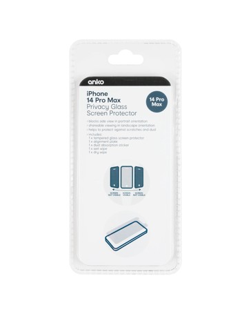 iPhone 14 Pro Max Protect Hard Privacy Glass - Anko
