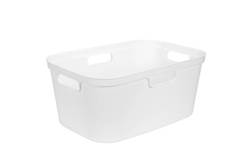 Anko Ribbed Laundry Basket - White