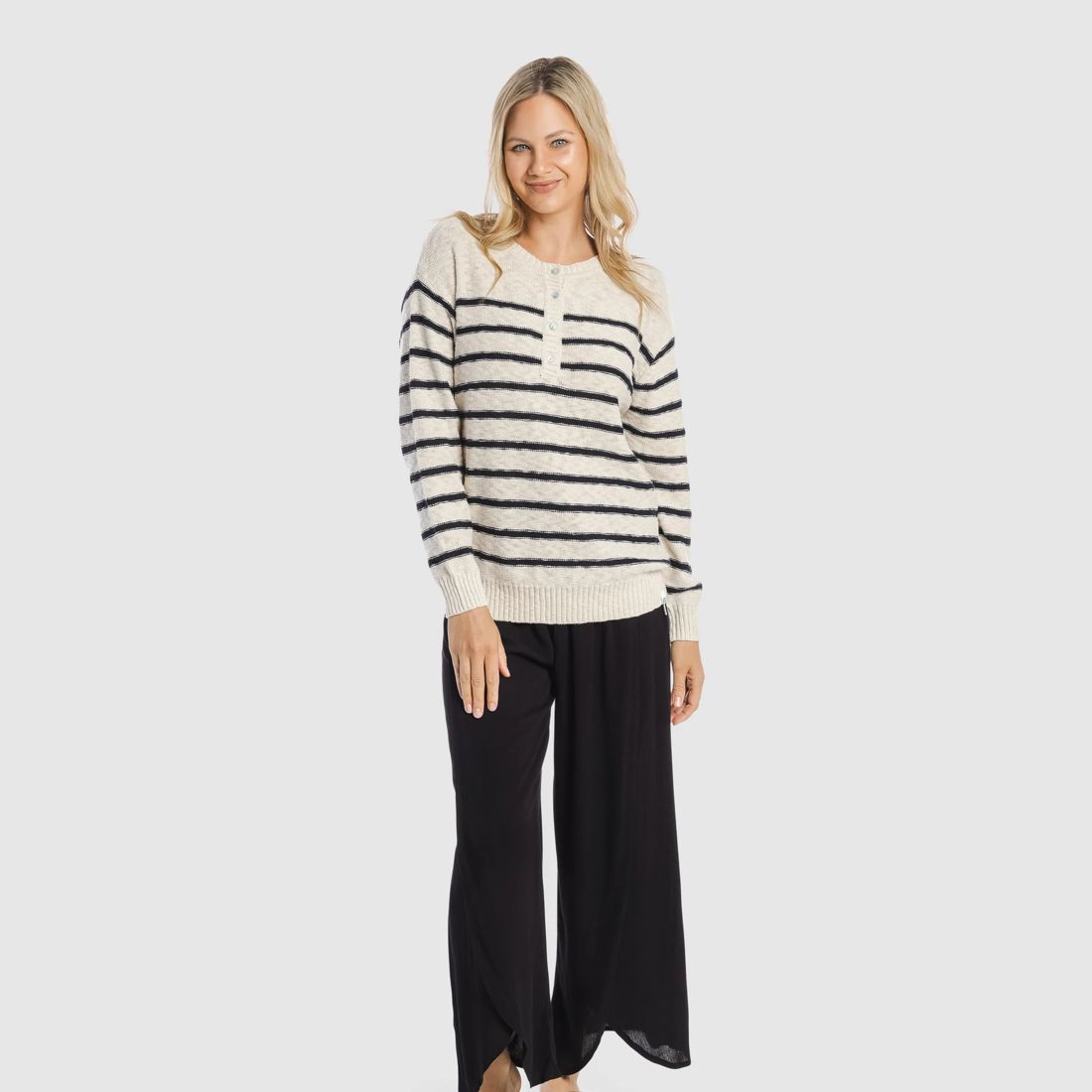 Piping Hot Henley Knit Jumper Target Australia
