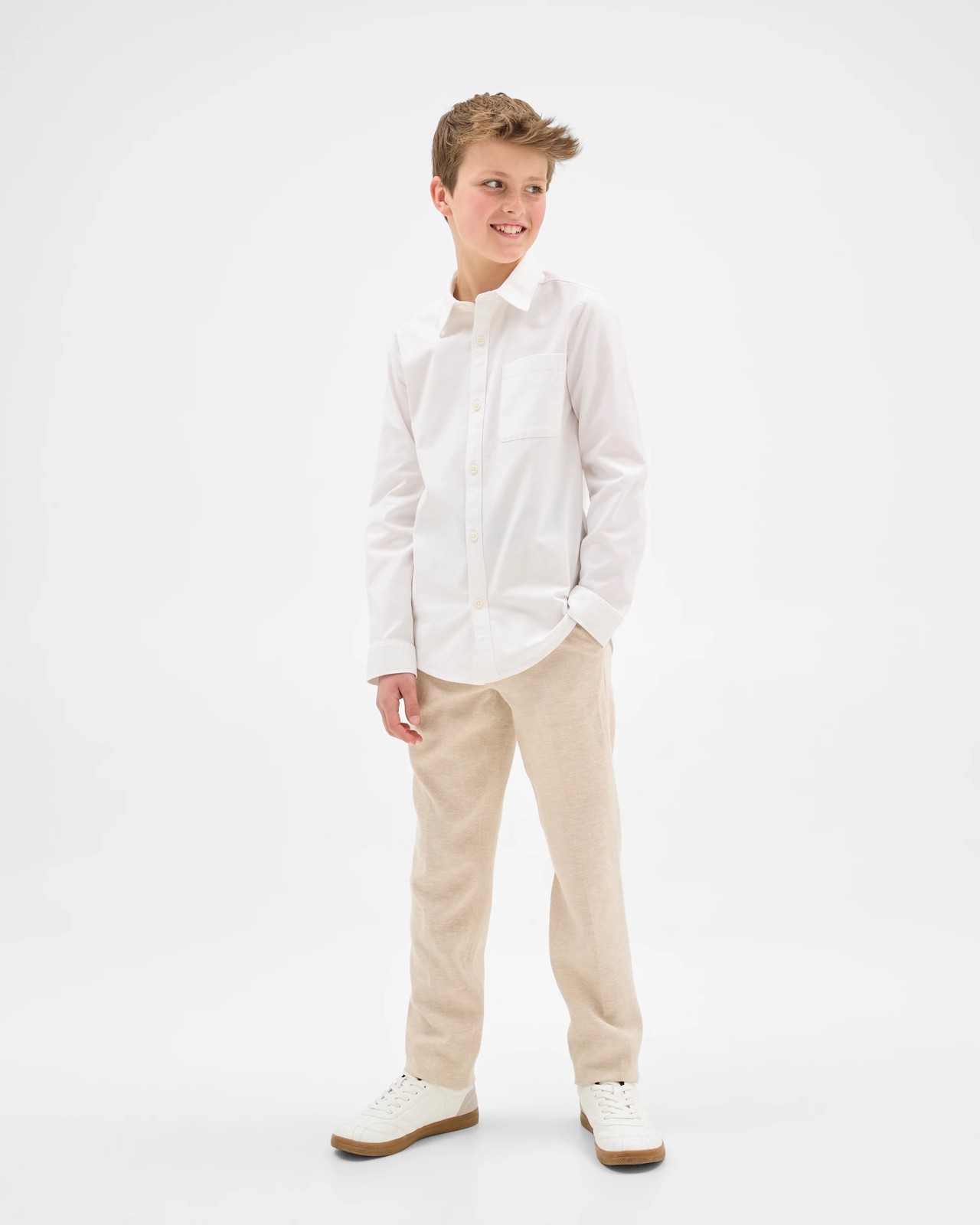 European Linen Blend Suiting Pants 2 of 4