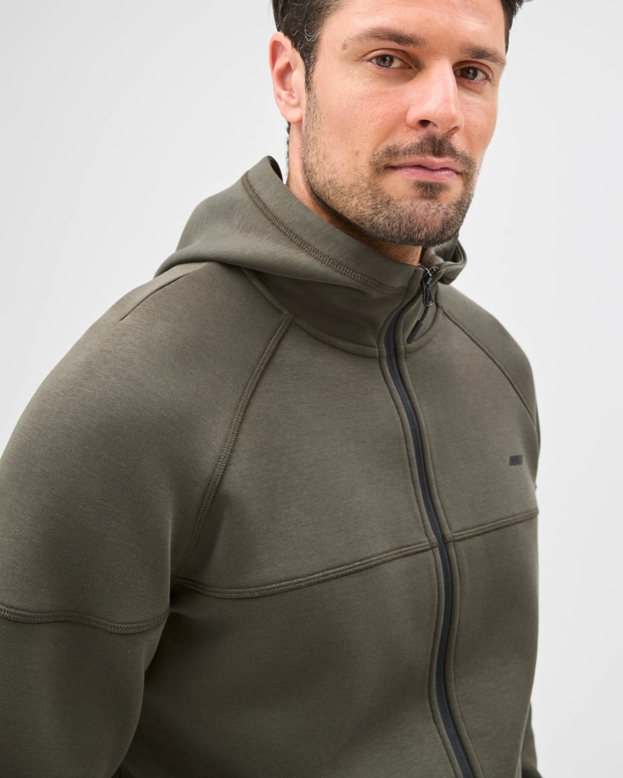 Active Australian Cotton Blend Tech Pullover Hoodie - Khaki 4 of 5