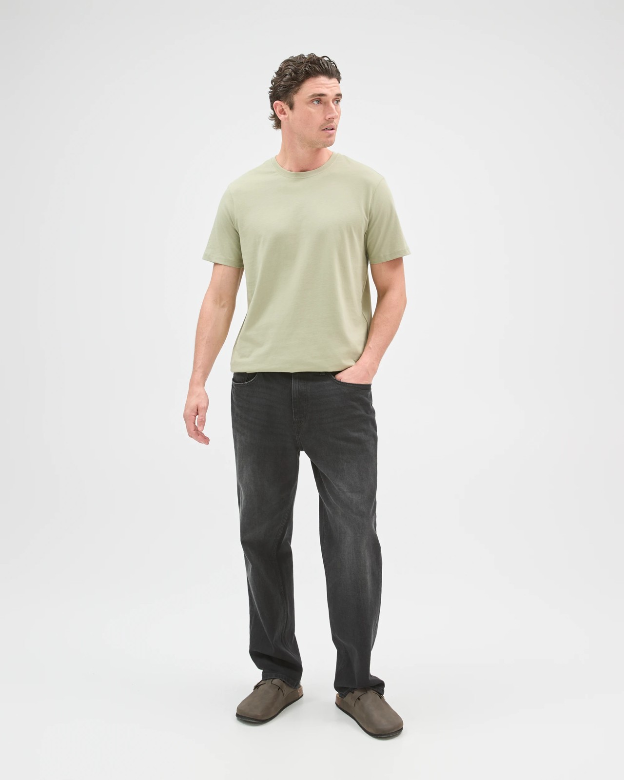 Australian Cotton Crew Neck T-Shirt - Tea 4 of 6