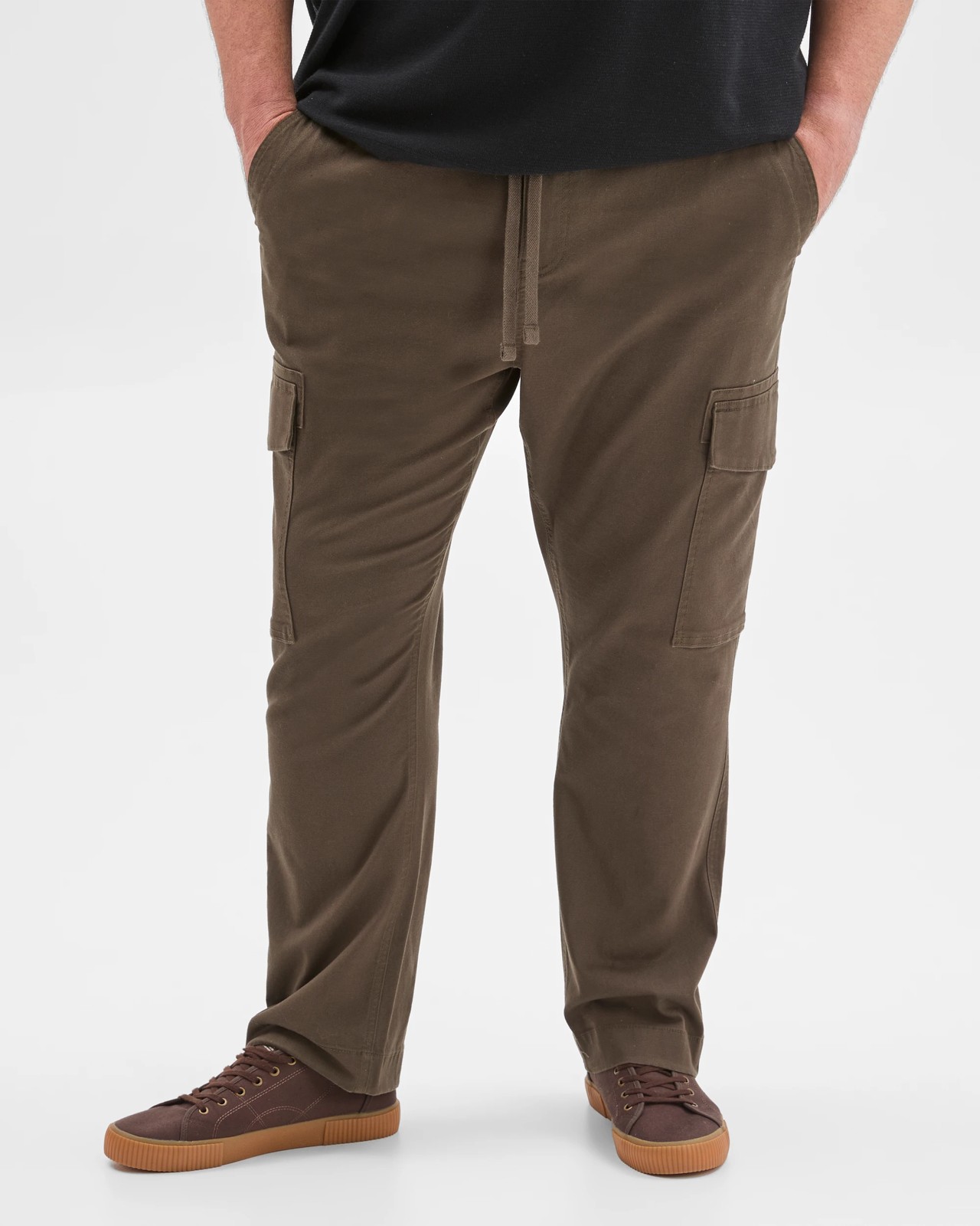 Plus Size Australian Cotton Cargo Pants - Dark Olive 2 of 6