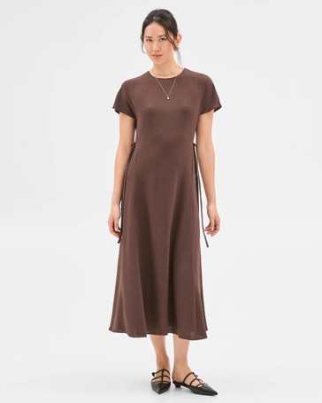 Tie Waist Midi Dress - Preview