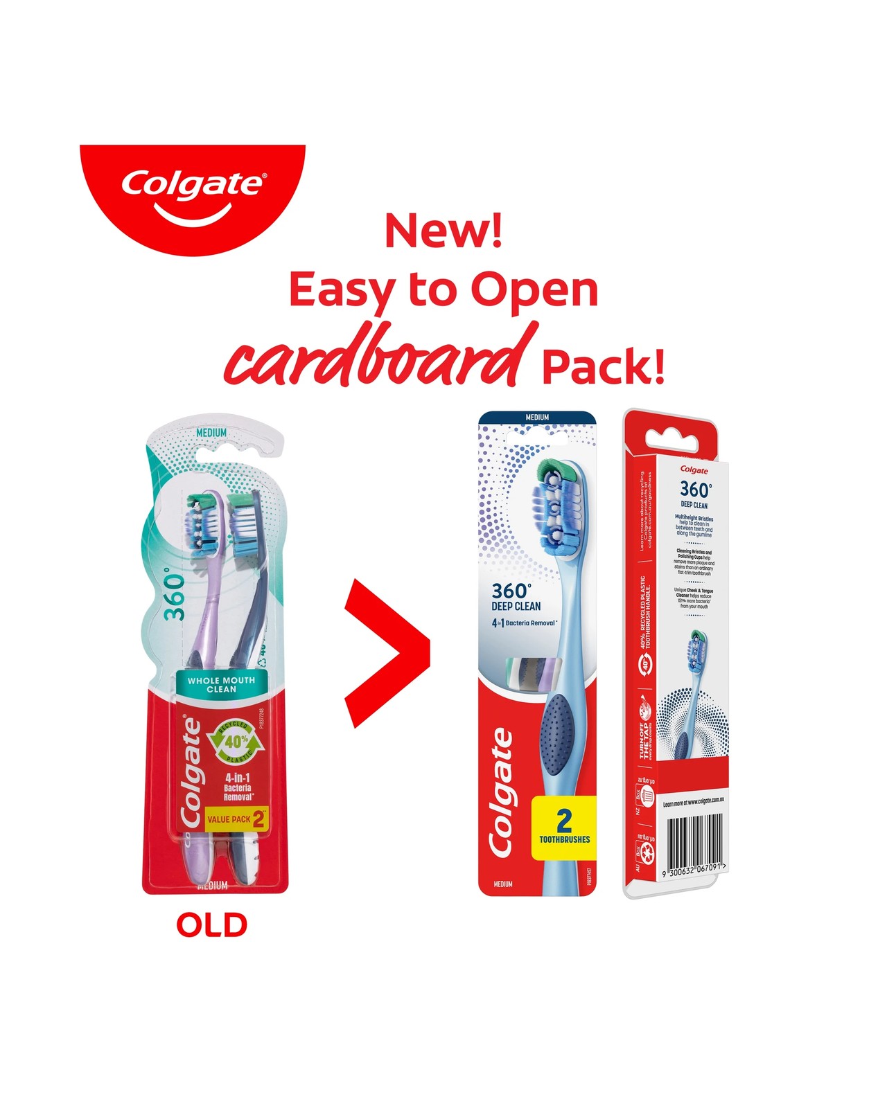 Colgate 2 Pack Medium 360 Degree Whole Mouth Clean Toothbrush 4 of 6