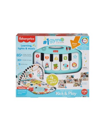 Fisher-Price Glow & Grow Kick & Play Blue Piano Gym