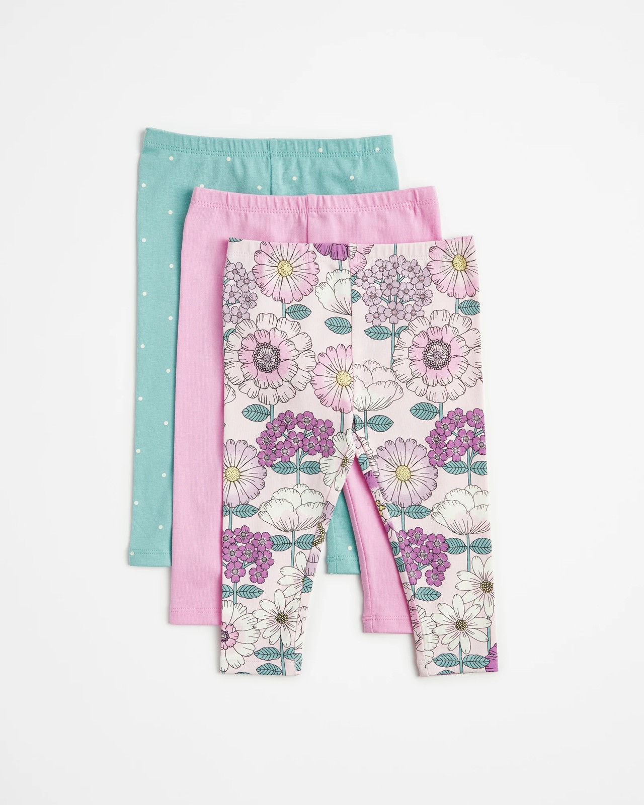 Kids Cotton Leggings (3-Pack)