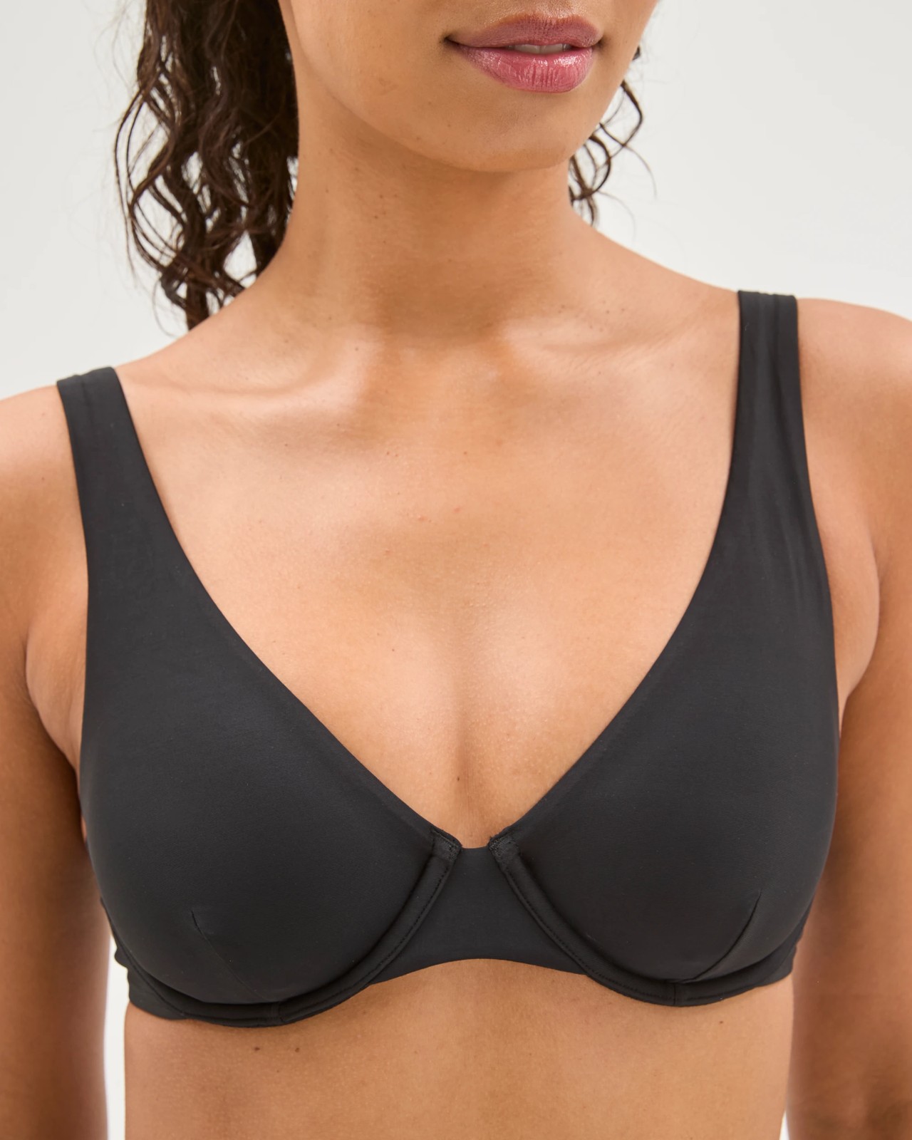 Shape Your Body V-Neck Underwire Swim Bikini Top - Black 4 of 5