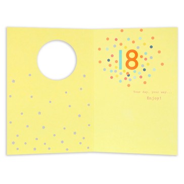 Connections from Hallmark 18th Birthday Card - Confetti and Stars