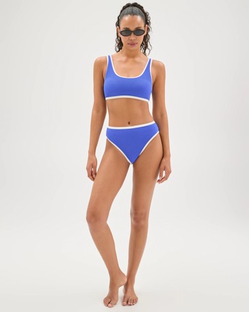 Scoop Neck Crinkle Bikini Top