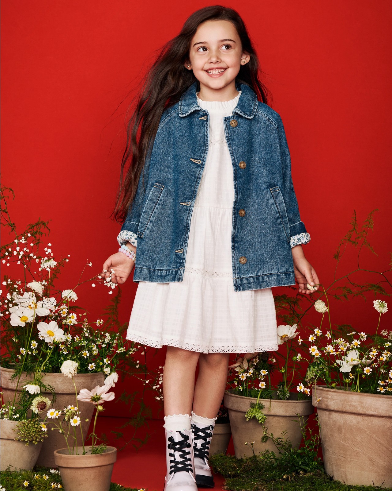 Denim Long Sleeve Button Front Jacket 4 of 4