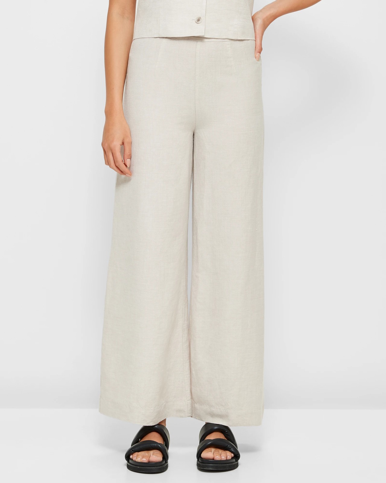 European Linen Blend Flat Front Pants - Lily Loves | Target Australia