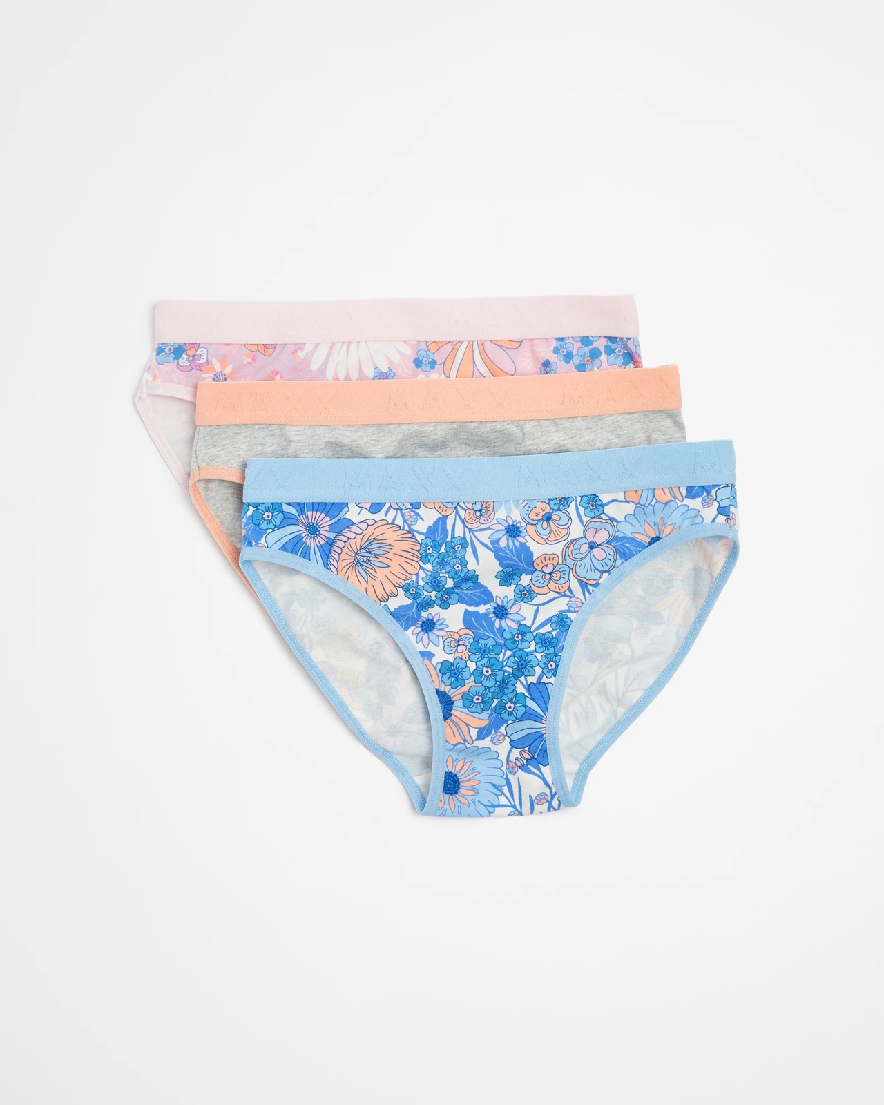 Girls Briefs 3 Pack - Maxx - Blue Floral