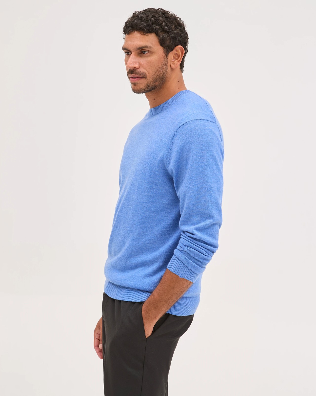 Preview Australian Merino Wool Knit Jumper - True Blue 5 of 6