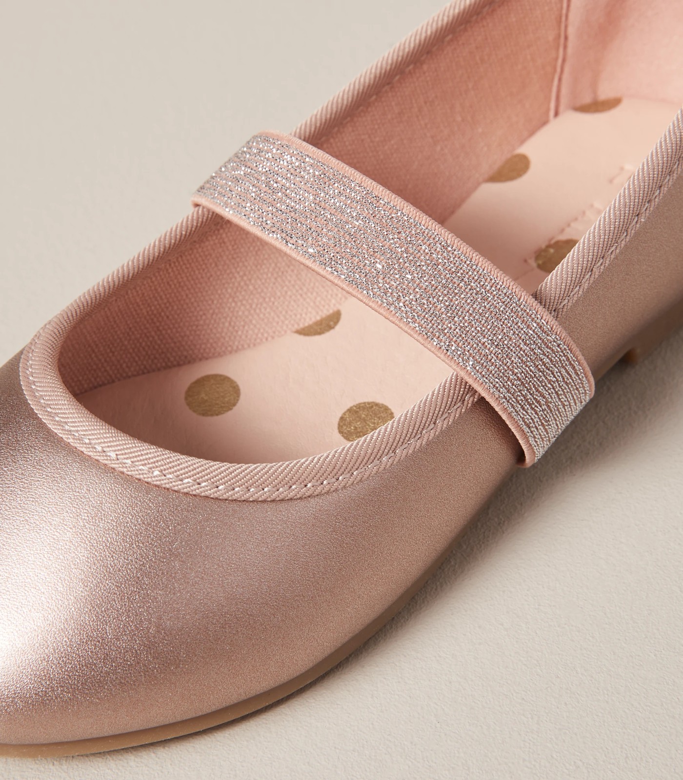 Girls rose gold ballet on sale flats