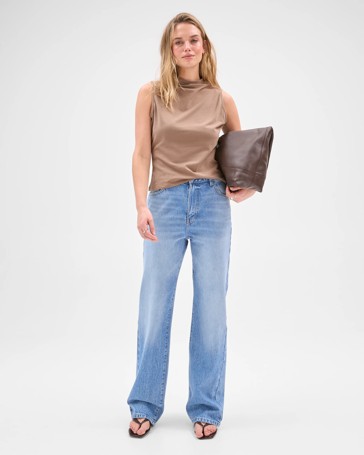 Lily Loves Australian Cotton Blend Straight Leg Denim Jeans