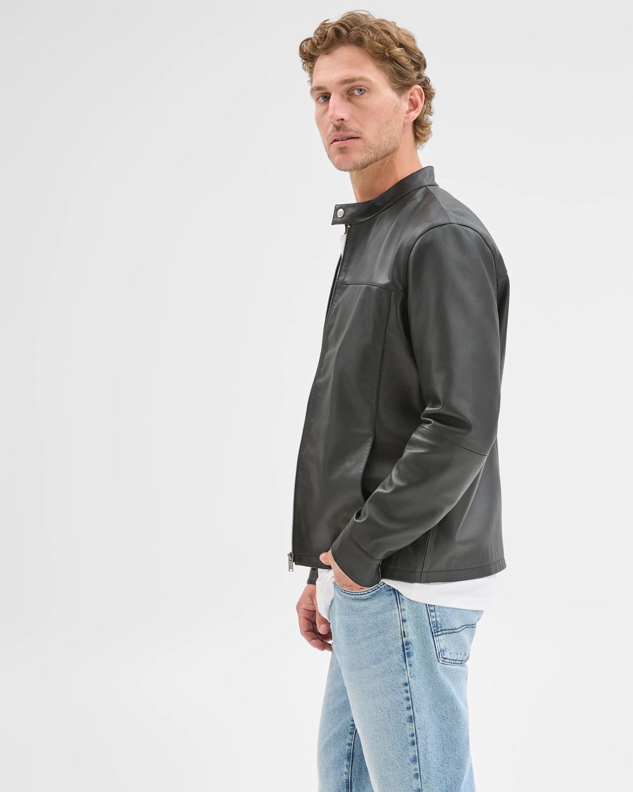 Preview Smart Genuine Leather Jacket 6 of 6