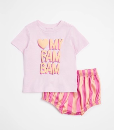 Family Matching Fam Bam Baby Girl Pyjama Set