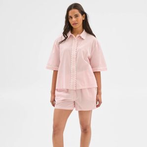 Womens Australian Cotton Ricrac Short Pyjama Set product image
