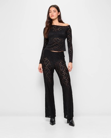 Lace Flare Pants - Lily Loves