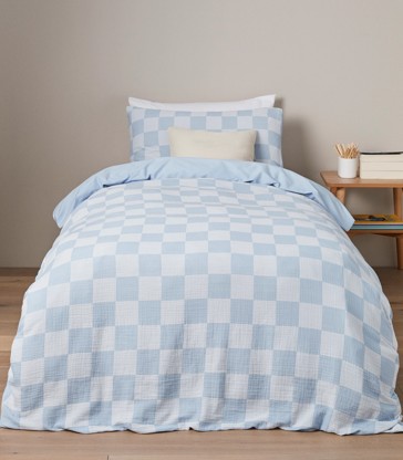 Ollie Checkerboard Quilt Cover Set