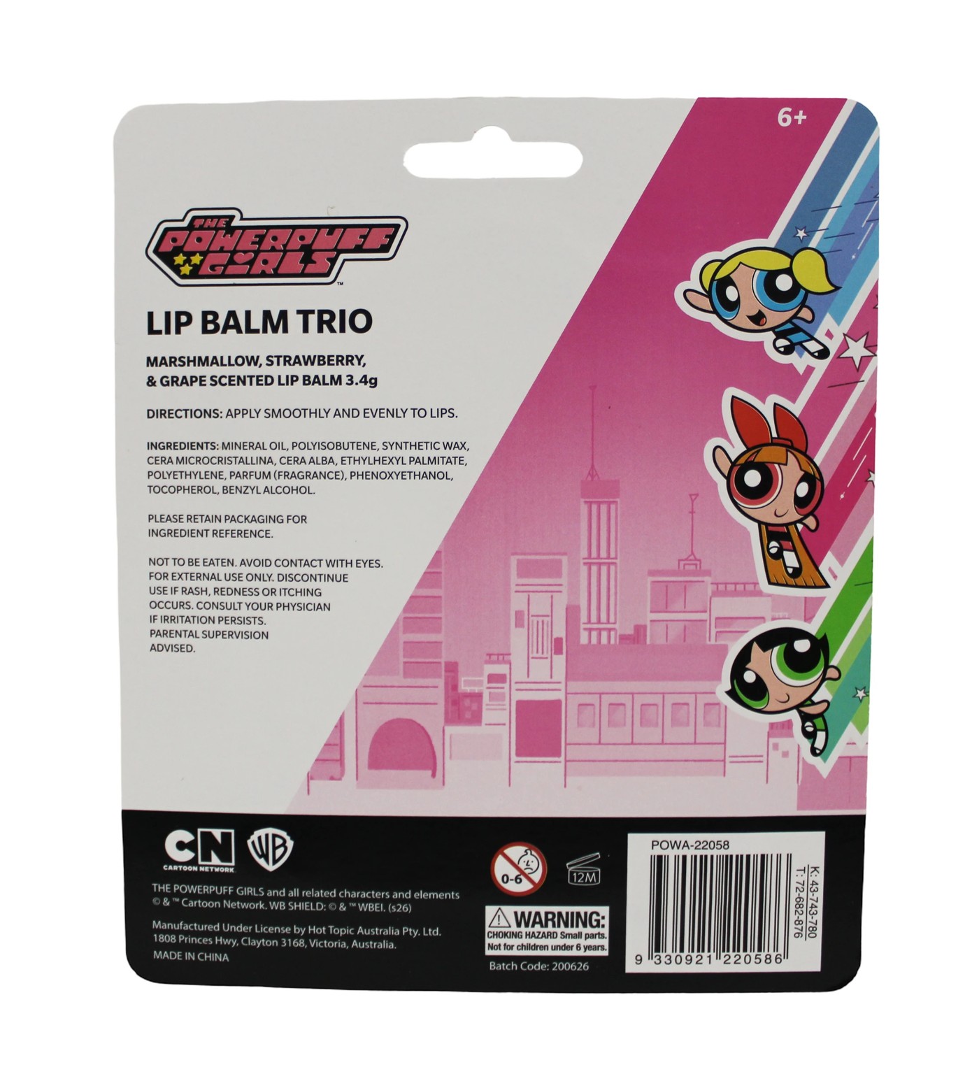 The Powerpuff Girls Tinted Lip Balm Trio - Marshmallow, Strawberry and Grape Scented 2 of 4