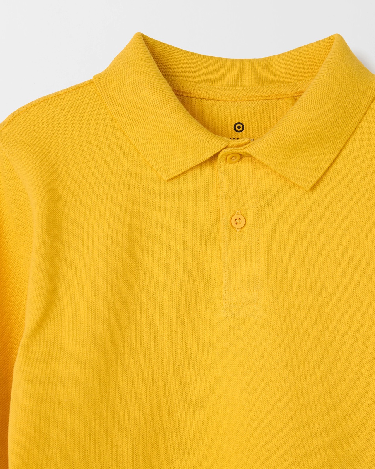 Australian Cotton School Long Sleeve Polo Top - Gold 2 of 3