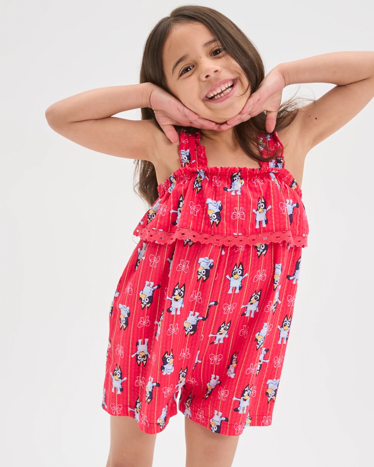 Licensed Bluey Australian Cotton Woven Playsuit 3 of 5