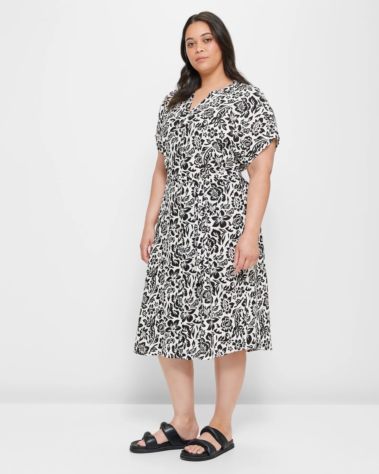 Curve Linen Blend Shirt Dress | Target Australia