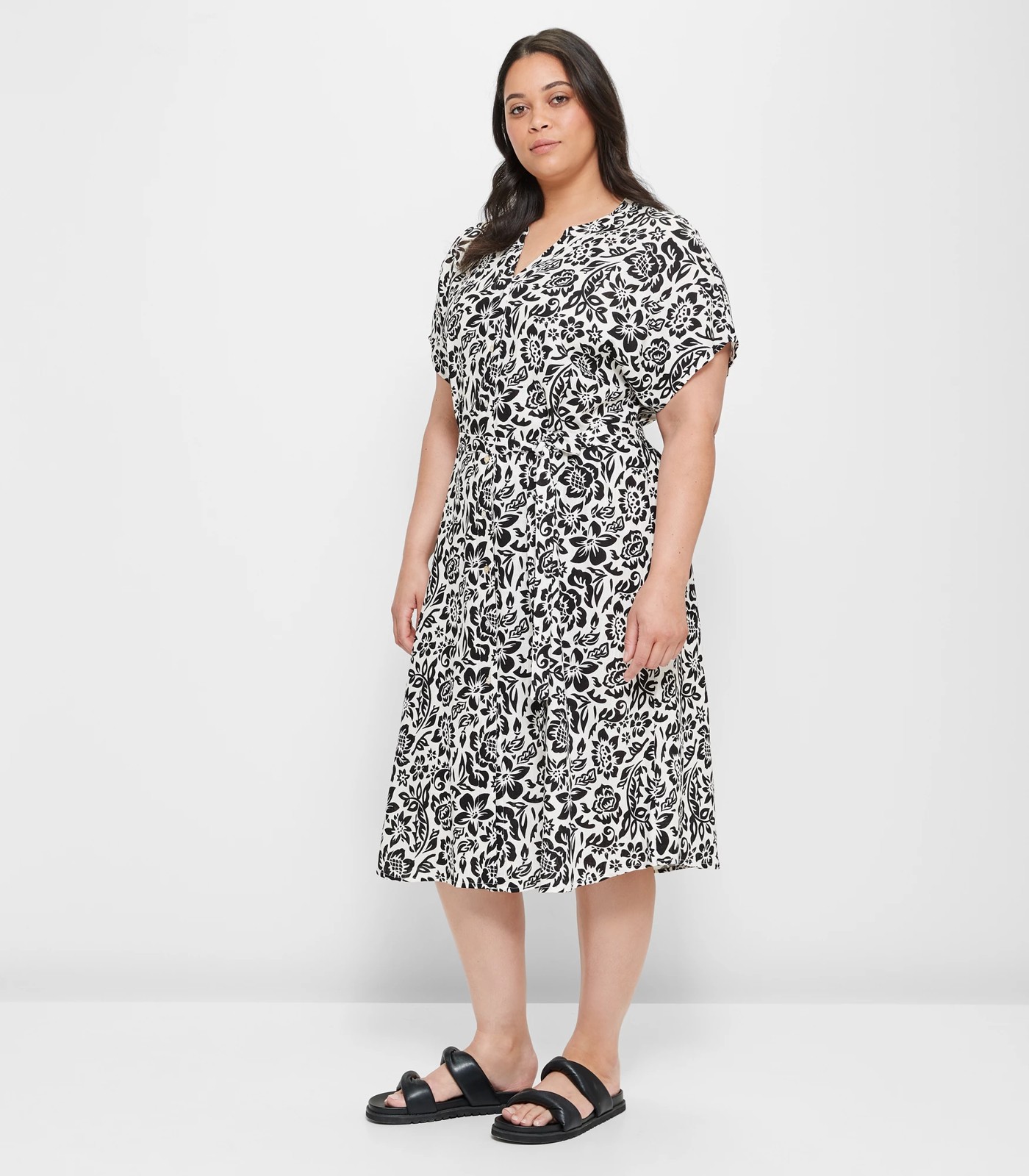 Curve Linen Blend Shirt Dress | Target Australia