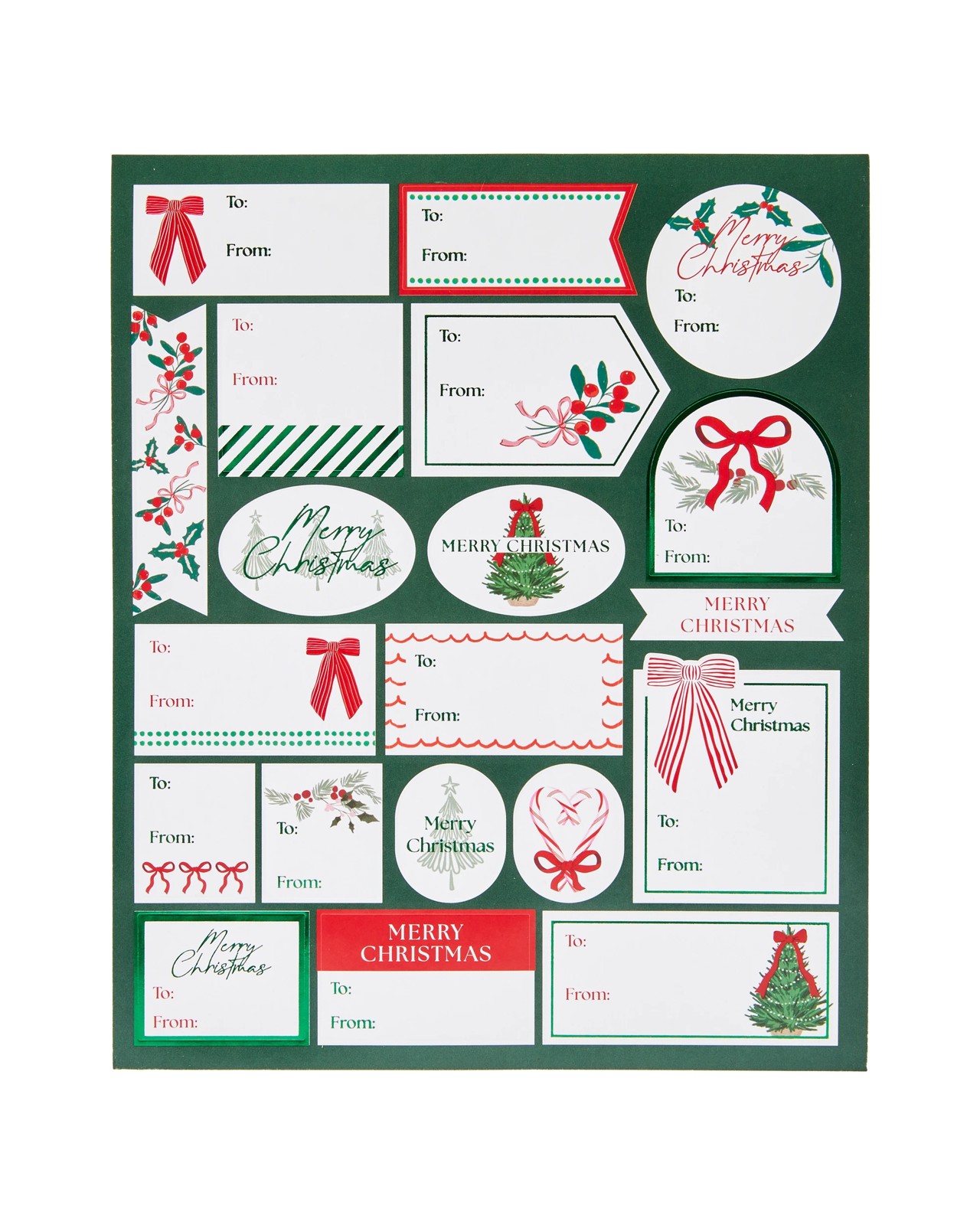 Anko 100 Pack Christmas Sticker Tags - Assorted 3 of 6