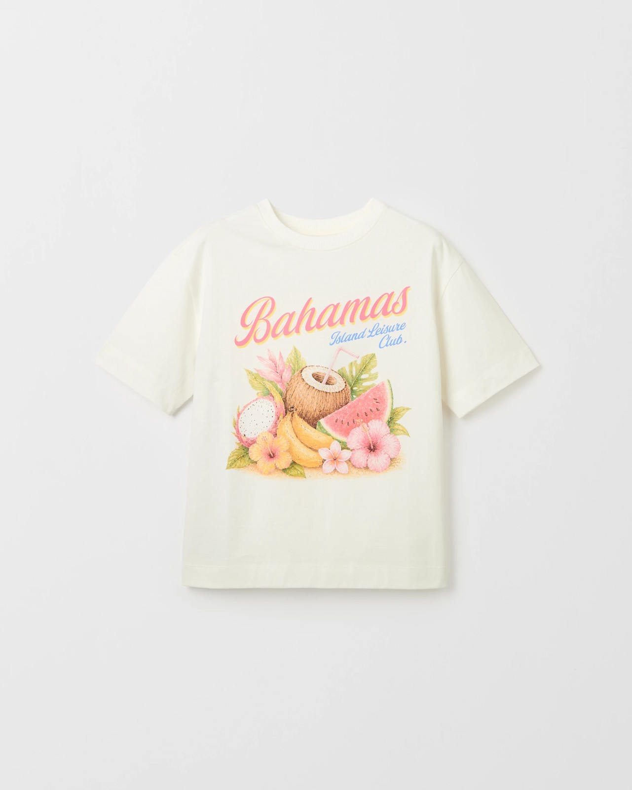Australian Cotton Oversized T-Shirt - Bahamas Cream 5 of 6