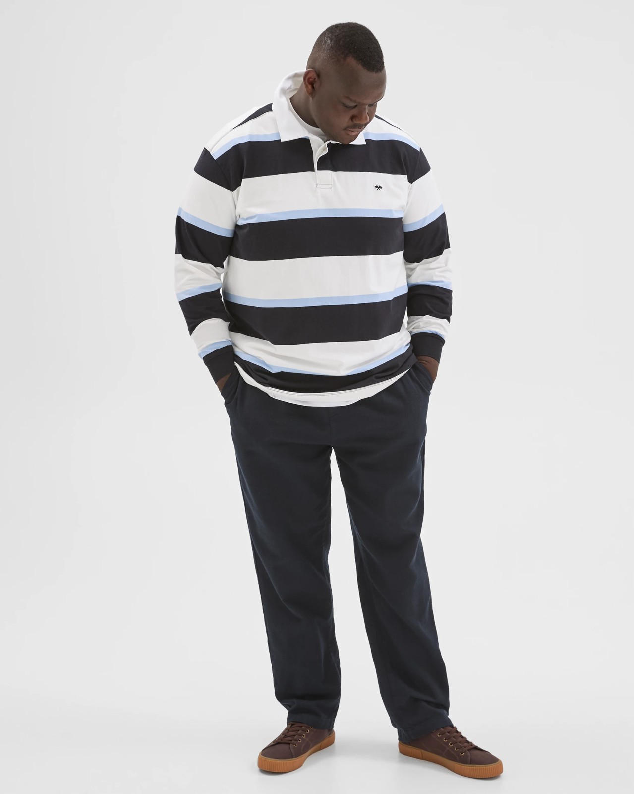 Plus Size Australian Cotton Rugby Top - Charcoal 2 of 5
