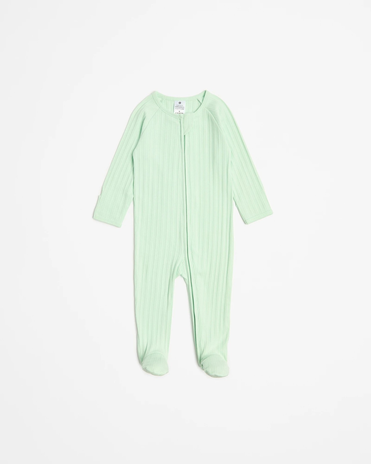 Organic Footless Ribbed Overall in Jade Organic Footless Ribbed Overall in Jade