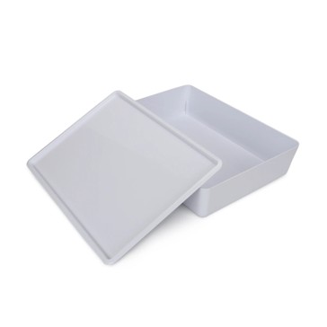 6L Smooth and Shiny Plastic Tub, White - Anko