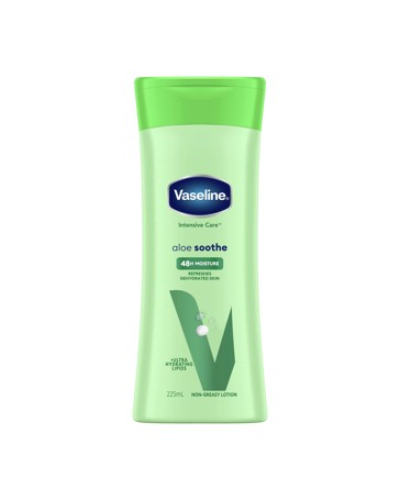 Vaseline Intensive Care Aloe Soothe 48H Moisture Body Lotion 225ml - Ultra Hydrating Lipids
