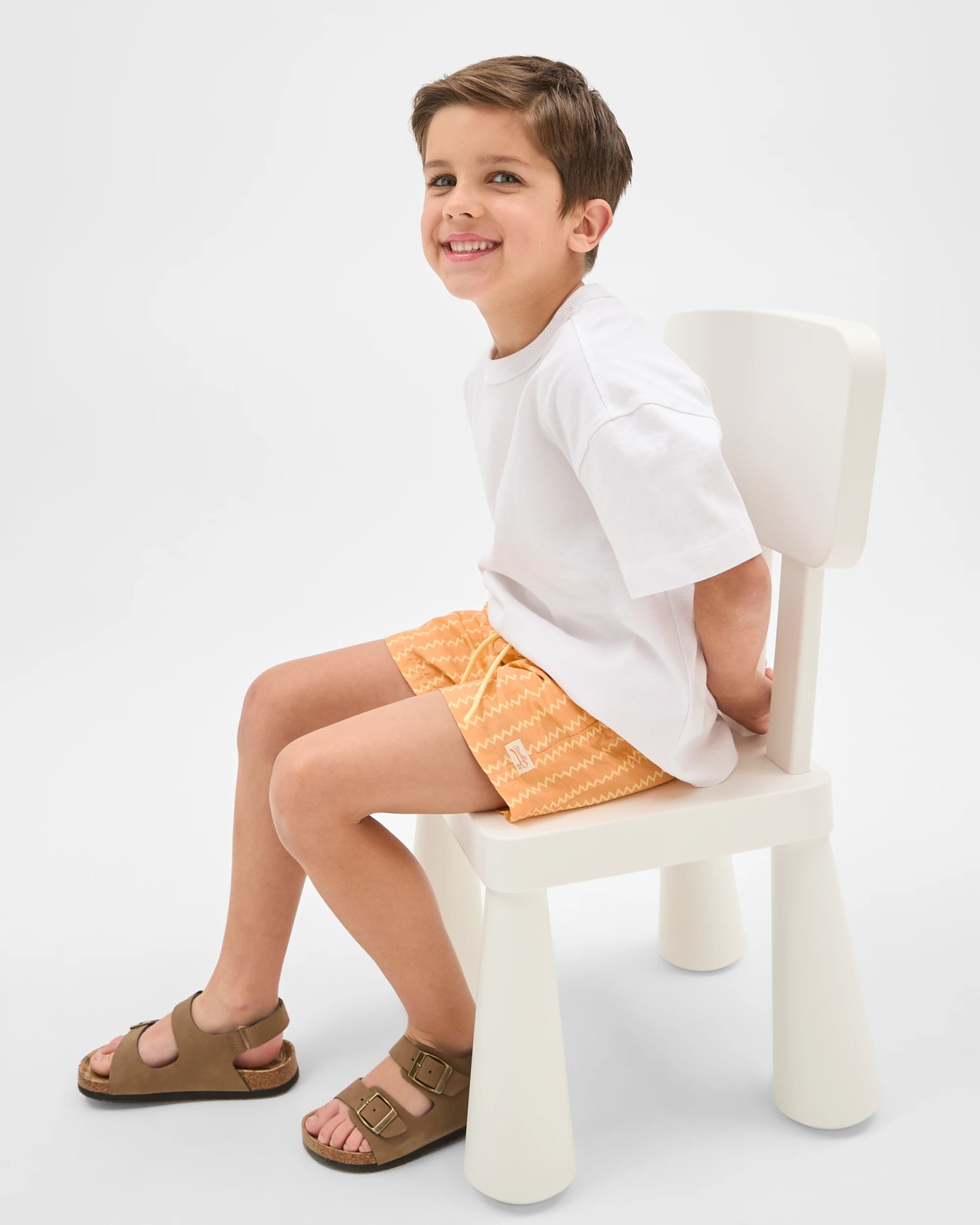 Panelled Volley Shorts - Orange 3 of 6