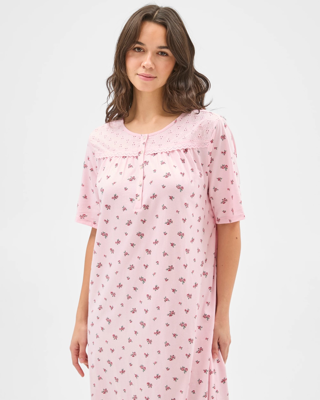 Australian Cotton Short Sleeve Traditional Sleep Nightie 4 of 6