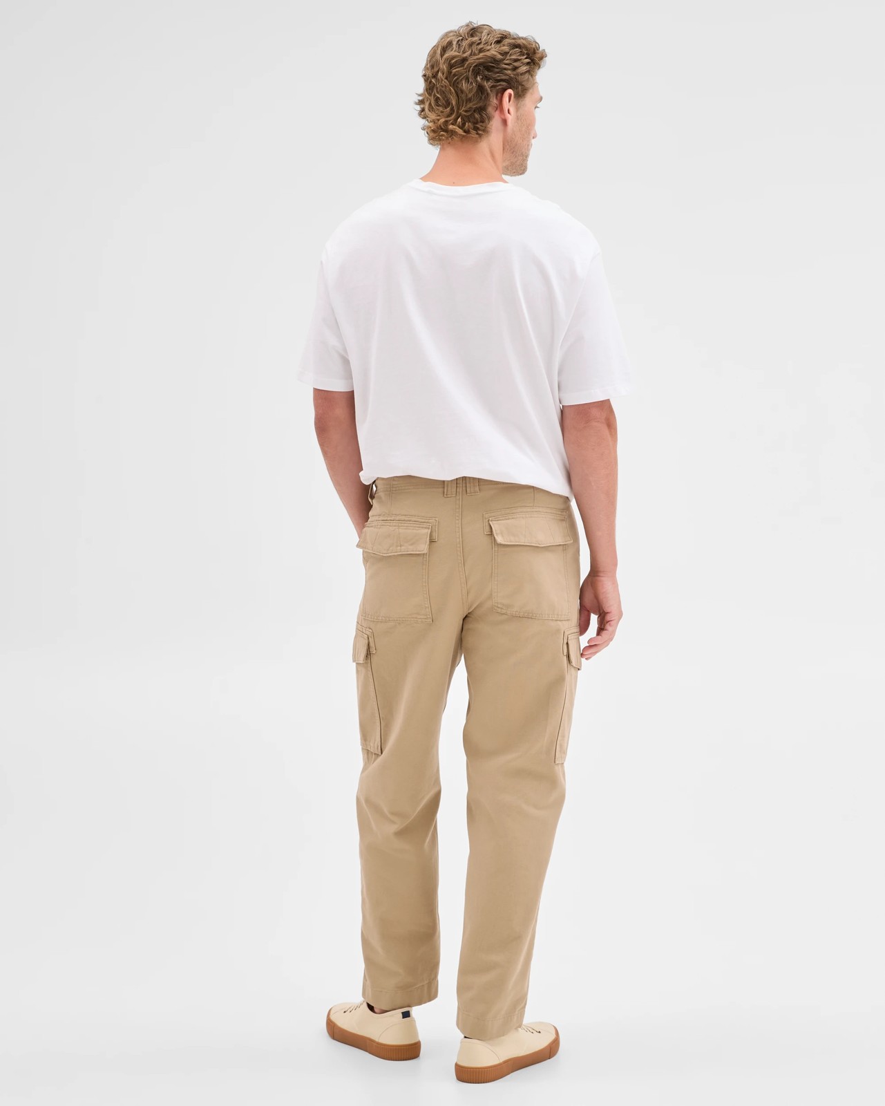 Australian Cotton Regular Fit Cargo Pants - Tan 4 of 5