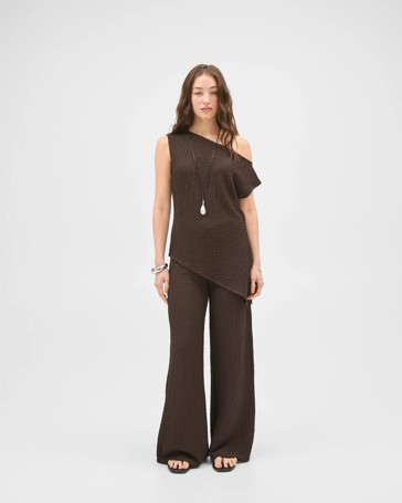 Lily Loves Textured Straight Leg Pants
