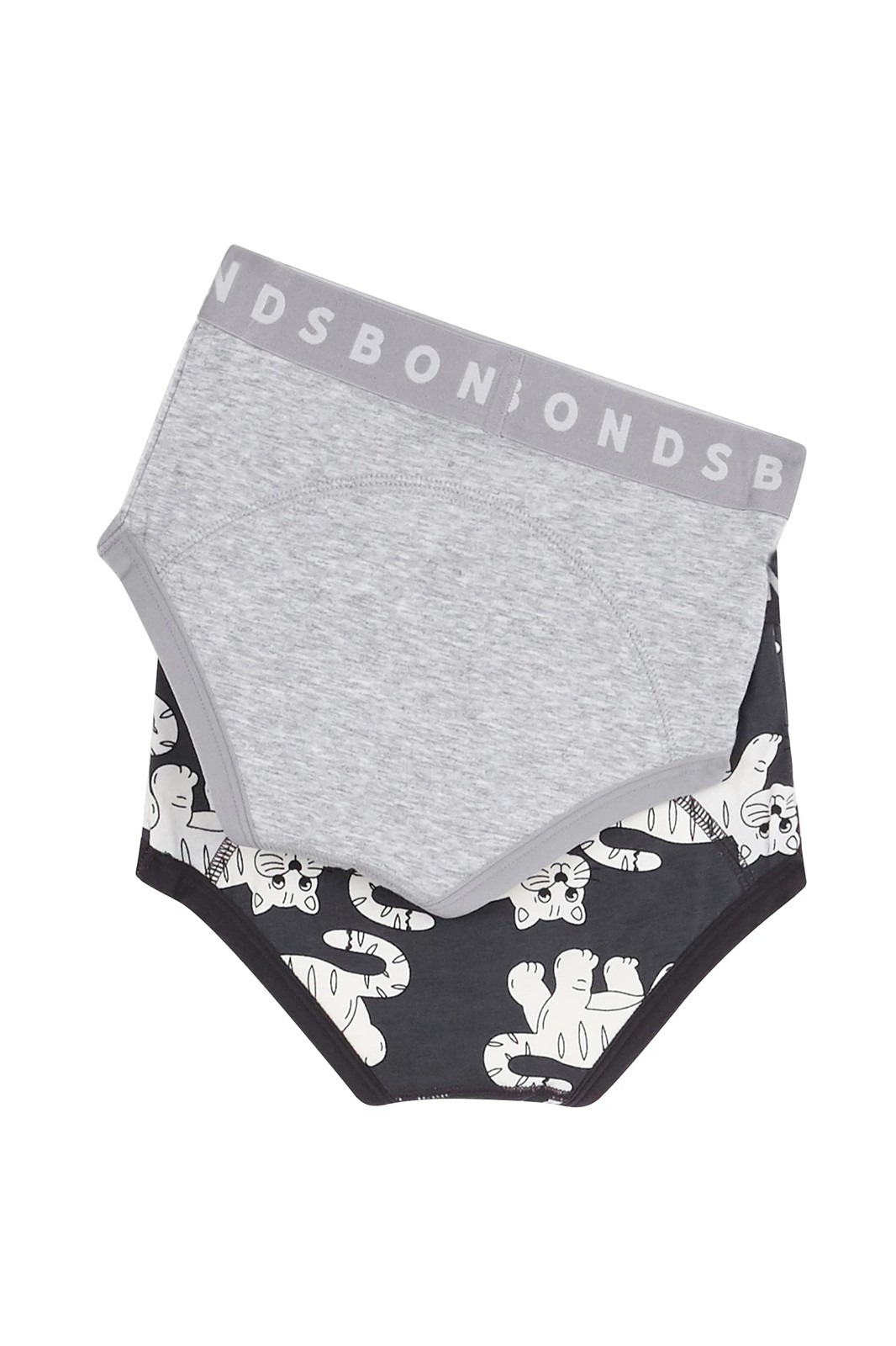 Bonds Whoopsies Toilet Training Underwear - 2 Pack - Black Grey Crawling Kitten 2 of 2