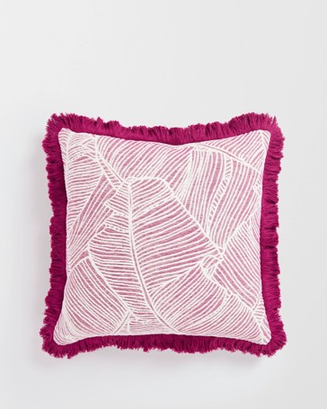 Oakley Leaf Cushion - Magenta