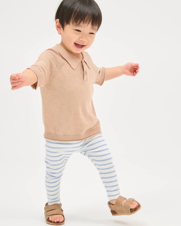 Baby Organic Cotton Ribbed Leggings