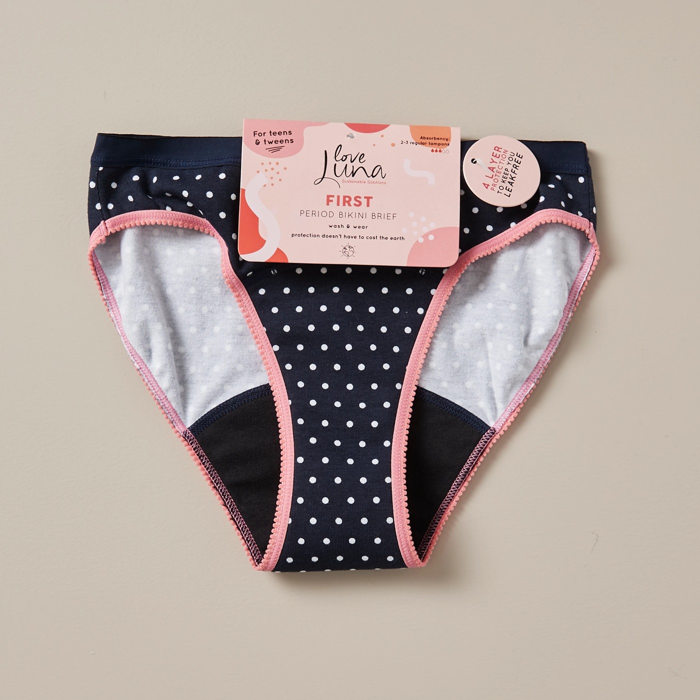 Young Girls Love Luna Period Bikini Brief 4 of 4
