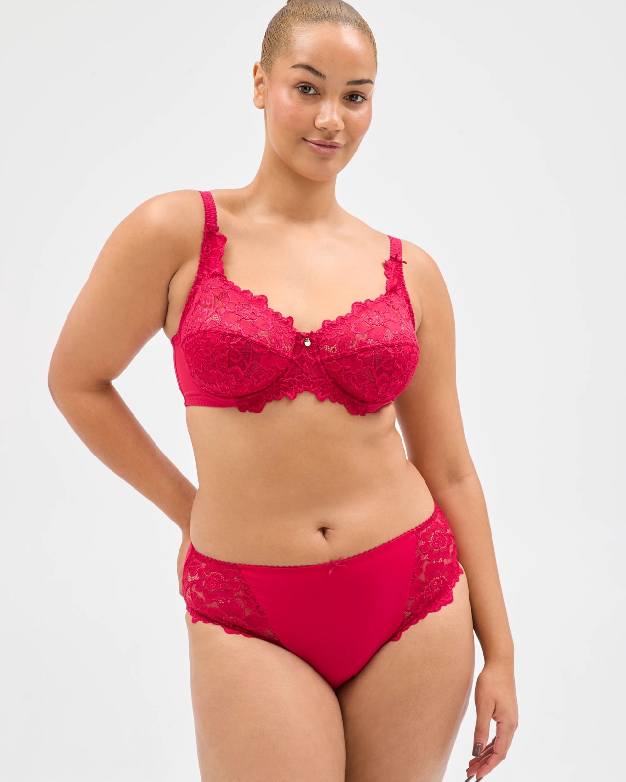 Plus Size Soft Cup Underwire T-Shirt Bra - Persian Red 2 of 4