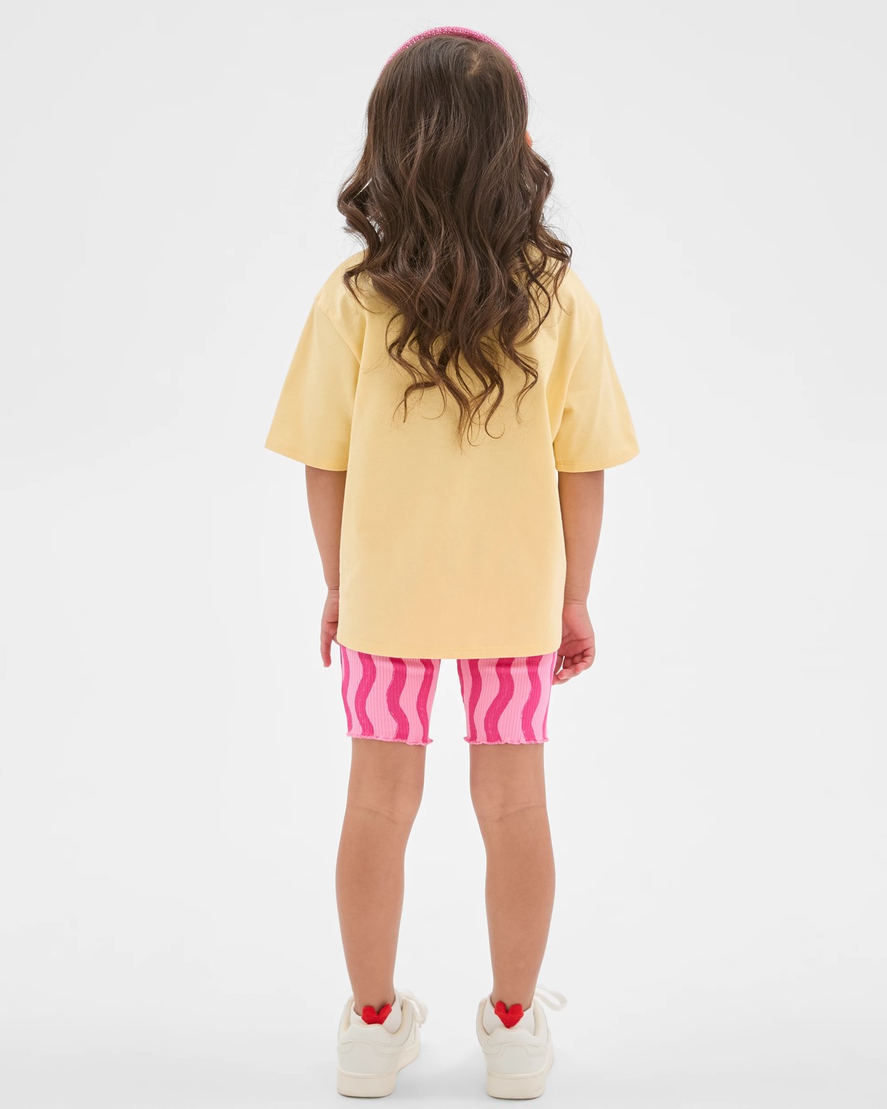 Australian Cotton Blend T-Shirt and Bike Shorts Set - Yellow Fruit 4 of 5
